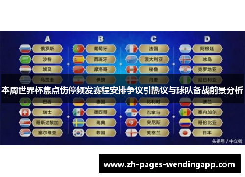 本周世界杯焦点伤停频发赛程安排争议引热议与球队备战前景分析 本周世界杯焦点伤停频发赛程安排争议引热议与球队备战前景分析
